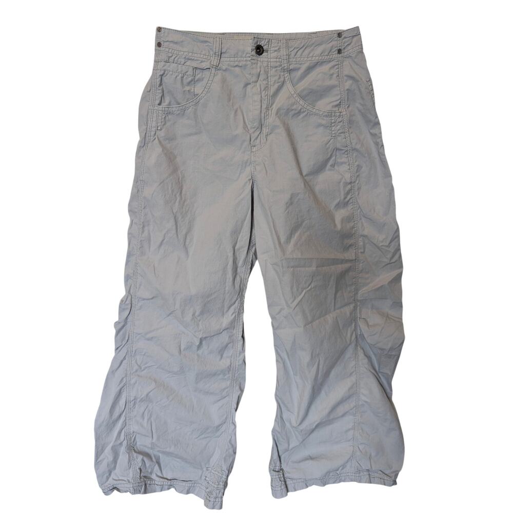Pilcro Wide-Leg Cargo Pants in Light Gray - Picture 2 of 11